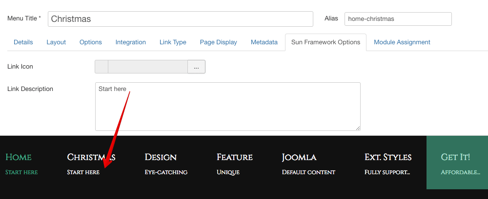 Main Menu Rich Text Settings