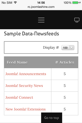 News feeds presentation (com_newsfeeds)